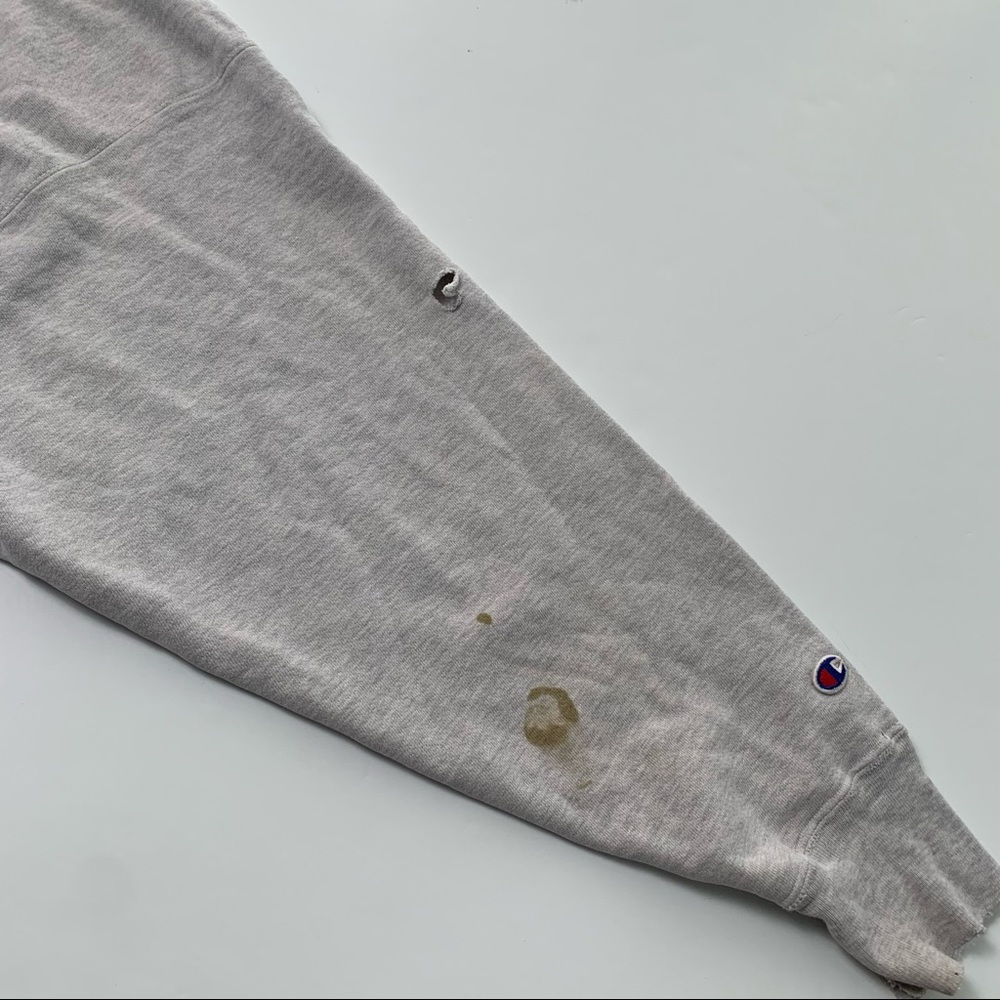 011 - VINTAGE 90s UNIVERSITY OF KANSAS JAYHAWKS CHAMPION PULLOVER SWEATSHIRT - Picture 5 of 6